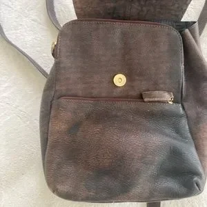 Vintage Hobo International Backpack Brown Leather Travel Bag Bohemian Boho Hobo International Leather Bridge Convertible backpack  main image 4